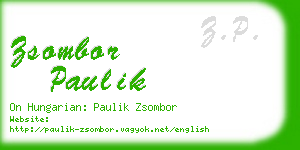 zsombor paulik business card